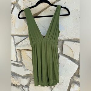Cute army green romper in size small.
